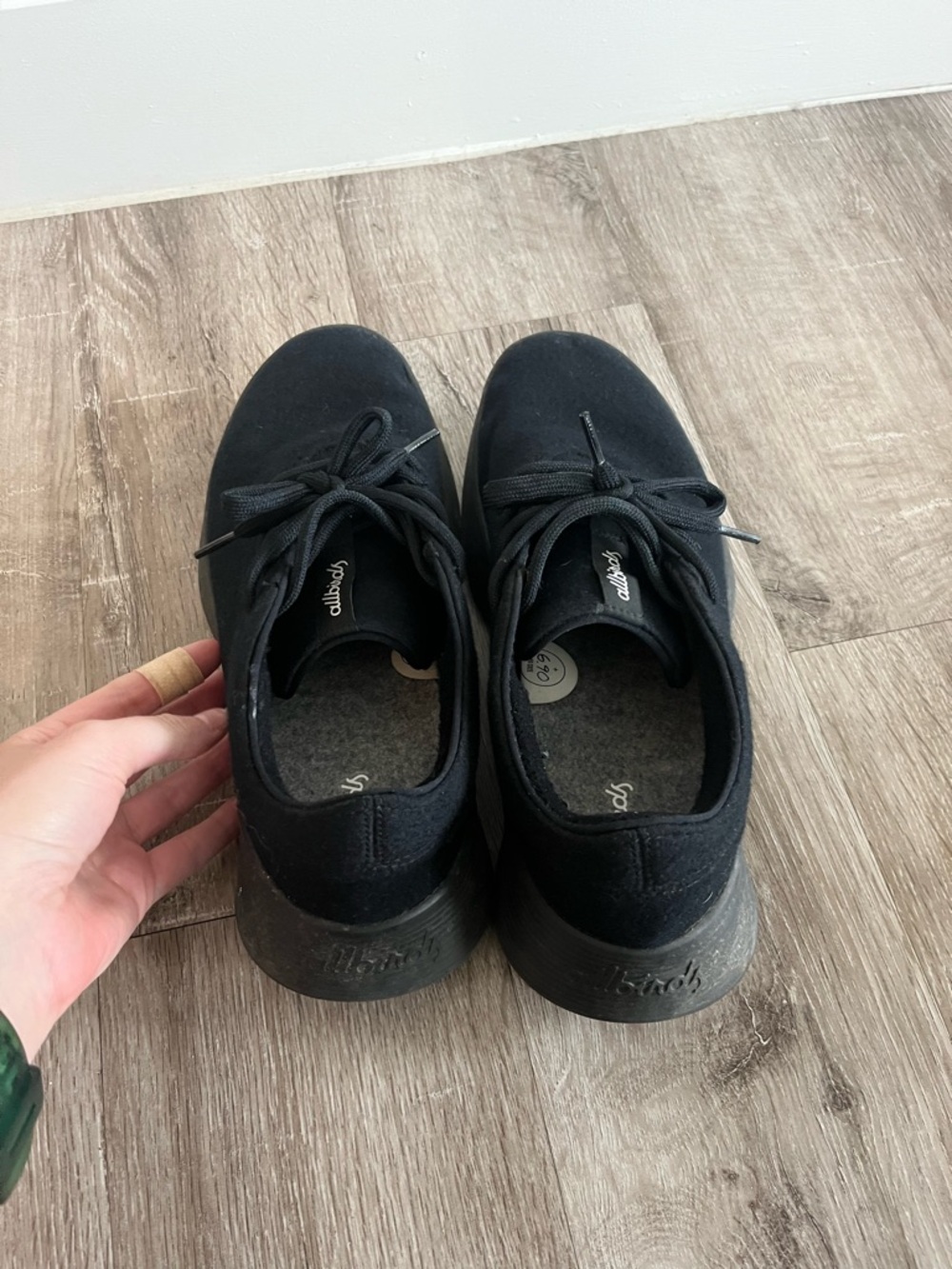 Allbirds WR2 Wool Runners Black Lace Up Casual Sneakers Shoes men’s  Size 9